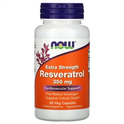 Now Foods, Extra Strength Resveratrol, 350 mg, 60 Veg Capsules