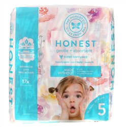 The Honest Company, Honest Diapers, Size 5, 27+ Pounds, Rose Blossom, 20 Diapers