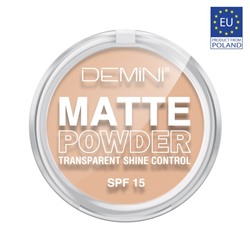 Пудра для лица DEMINI Matte Powder Transparent Shine Control SPF15, № 02 натуральный