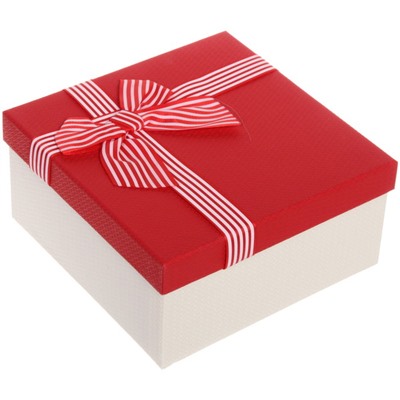 Коробка подарочная "Элегия" , цвет красный, 19*19*9,5 см