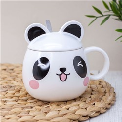 Кружка "Cute panda smiles", white (380 ml)